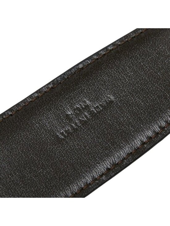 Celine Horse Carriage Vintage Motif Belt Black Brown Gold Leather Plated main image 4